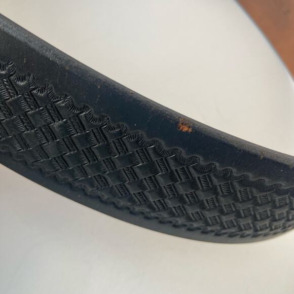 Leather Belt 36BB Don Hume Miami, Okla Hand Tooled Black Unfinished - Picture 14 of 15